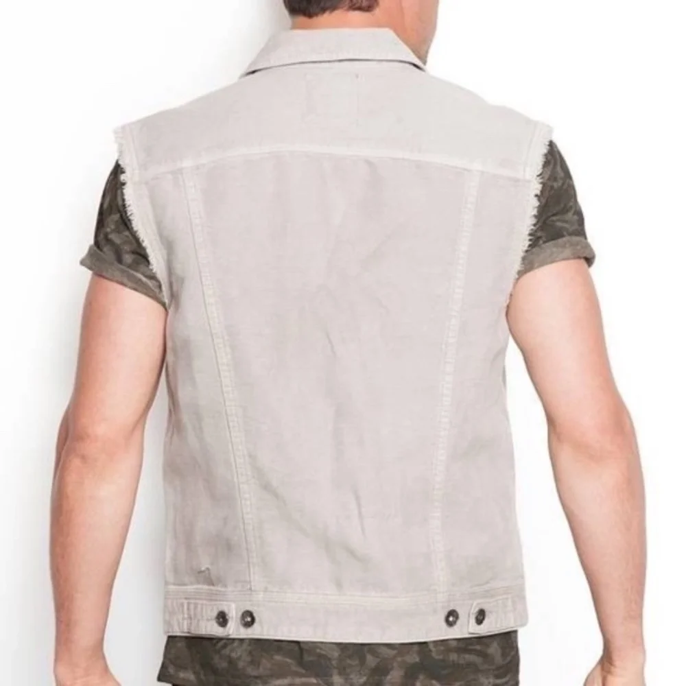 GUESS Lucas Denim Vest in Asteroid Wash Sz S - Picture 2 of 2